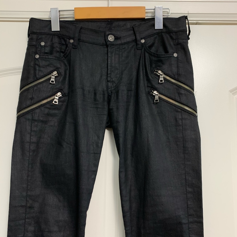❤️7 for all mankind moto sheen 30 zipper skinny